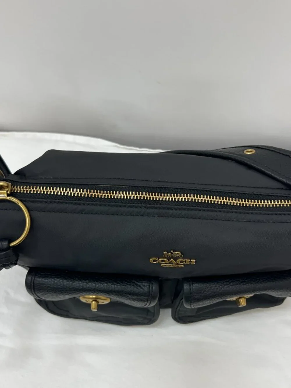Coach Black Nylon Cargo Shoulder Bag in Style 3135